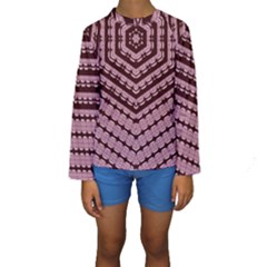 Burgundy Kids  Long Sleeve Swimwear by LW323