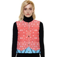 Chic Boho Print E Women s Button Up Puffer Vest by gloriasanchez