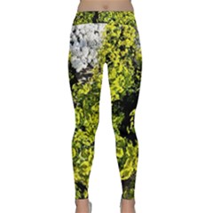 Acid Green Patterns Classic Yoga Leggings by meanmagentaphotography