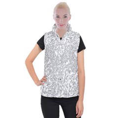 Neon Geometric Pattern Design 2 Women s Button Up Vest by dflcprintsclothing