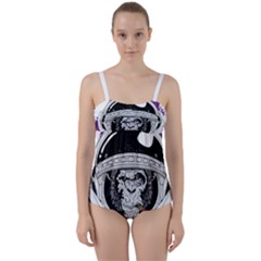 Spacemonkey Twist Front Tankini Set by goljakoff