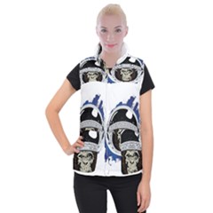 Spacemonkey Women s Button Up Vest by goljakoff