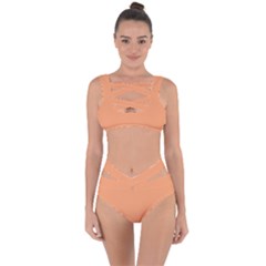 Cantaloupe Orange Bandaged Up Bikini Set 