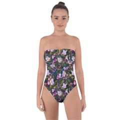 Apple Blossom  Tie Back One Piece Swimsuit by SychEva