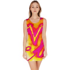 Pop Art Love Graffiti Bodycon Dress by essentialimage365