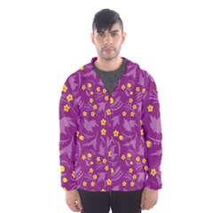 Folk Flowers Art Pattern Floral Abstract Surface Design  Seamless Pattern Men s Hooded Windbreaker by Eskimos