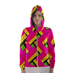 Pop Art Mosaic Women s Hooded Windbreaker by essentialimage365