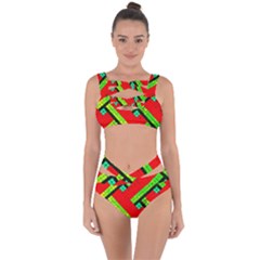 Pop Art Mosaic Bandaged Up Bikini Set  by essentialimage365