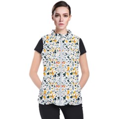 Abstract Seamless Pattern Women s Puffer Vest by designsbymallika