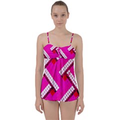 Pop Art Mosaic Babydoll Tankini Set by essentialimage365