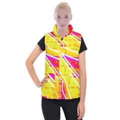 Pop Art Neon Wall Women s Button Up Vest by essentialimage365