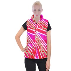 Pop Art Neon Wall Women s Button Up Vest by essentialimage365