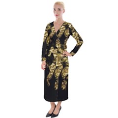 Bud Gilt  Velvet Maxi Wrap Dress by MRNStudios