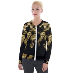 Bud Gilt  Velvet Zip Up Jacket by MRNStudios