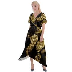 Bud Gilt  Cross Front Sharkbite Hem Maxi Dress by MRNStudios