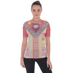 Bohemian Shoulder Cut Out Short Sleeve Top by flowerland