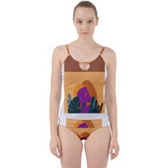 Girl Power Cut Out Top Tankini Set by designsbymallika