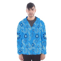 Folk Flowers Art Pattern Floral  Surface Design  Seamless Pattern Men s Hooded Windbreaker by Eskimos