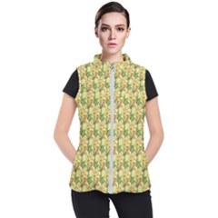 Green Pastel Pattern Women s Puffer Vest by designsbymallika