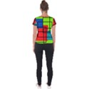 Colorful Rectangle boxes Short Sleeve Sports Top  View2