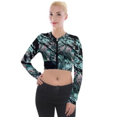 Shallow Water Long Sleeve Cropped Velvet Jacket by MRNStudios