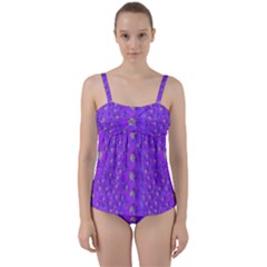 Paradise Flowers In A Peaceful Environment Of Floral Freedom Twist Front Tankini Set by pepitasart