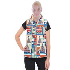 Travel With Love Women s Button Up Vest by designsbymallika