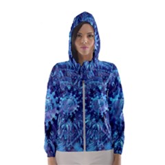 Fuzzball Mandala Women s Hooded Windbreaker by MRNStudios