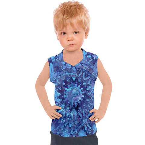 Fuzzball Mandala Kids  Sport Tank Top by MRNStudios