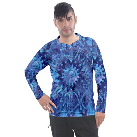 Fuzzball Mandala Men s Pique Long Sleeve Tee by MRNStudios