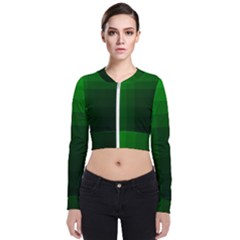 Zappwaits-green Long Sleeve Zip Up Bomber Jacket by zappwaits