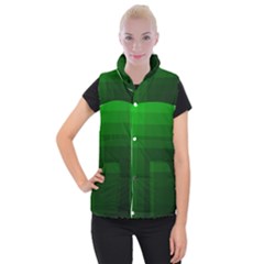 Zappwaits-green Women s Button Up Vest by zappwaits