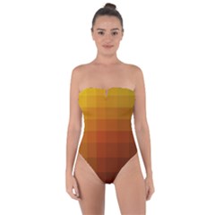 Zappwaits - Color Gradient Tie Back One Piece Swimsuit by zappwaits