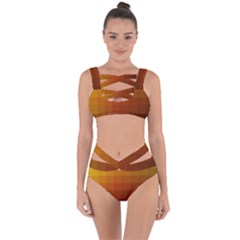 Zappwaits - Color Gradient Bandaged Up Bikini Set 