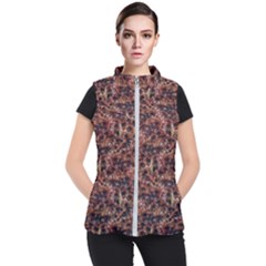 Warm Abstract Surface Print Women s Puffer Vest by dflcprintsclothing