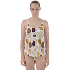 Golden Egg Easter Twist Front Tankini Set by designsbymallika