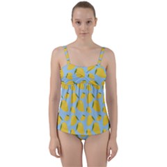 Mango Love Twist Front Tankini Set by designsbymallika