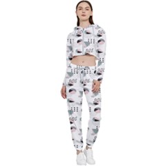 Geometry Colors Cropped Zip Up Lounge Set by Sparkle