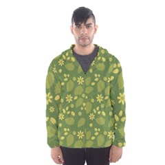 Folk Flowers Pattern Floral Surface Design  Men s Hooded Windbreaker by Eskimos