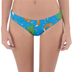 Red Fox In The Forest Reversible Hipster Bikini Bottoms by SychEva