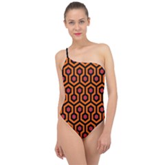 The Shining Overlook Hotel Carpet Classic One Shoulder Swimsuit by Malvagia