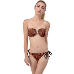 The Shining Overlook Hotel Carpet Twist Bandeau Bikini Set by Malvagia