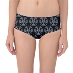 Baphomet Pentagram Mid-waist Bikini Bottoms by Malvagia