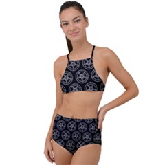 Baphomet Pentagram High Waist Tankini Set by Malvagia