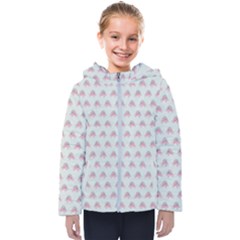 Green And Pink Dinos 4x4 Kids  Hooded Puffer Jacket