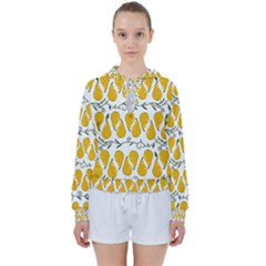 Juicy Yellow Pear Women s Tie Up Sweat by SychEva