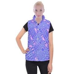 Root Humanity Barcode Purple Pink And Galuboi Women s Button Up Vest by WetdryvacsLair