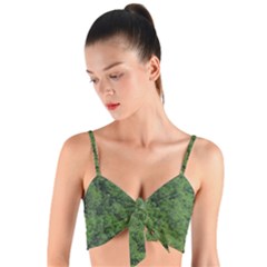 Leafy Forest Landscape Photo Woven Tie Front Bralet by dflcprintsclothing