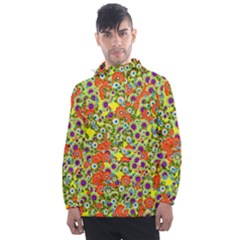 Flower Bomb 8 Men s Front Pocket Pullover Windbreaker by PatternFactory