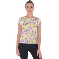 Flower Bomb 10 Short Sleeve Sports Top  by PatternFactory